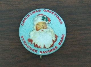Campaign Pin Pinback Button Political Badge Election Santa Advertising 1.  25 "