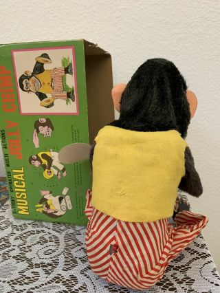VINTAGE 1950s DAISHIN Musical Jolly Chimp Cymbal Monkey Toy Box. 3