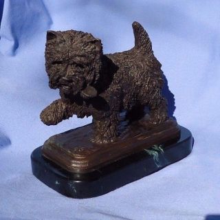 Bronze Cairn Norwich West Highland Terrier 6 " Baldwin Dog