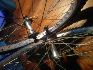 Old Araya 7x Bmx Wheels Rims Gt Hubs Shimano Freewheel Vintage