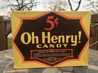 Oh Henry Candy Bar Display Box Williamson Candy Co