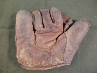 Wwii / Ww2 U.  S.  Army,  Leather Soft Ball / Baseball Glove,  Spalding,  Marked “u.  S.