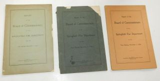 1902,  1905,  1906 City Of Springfield Ma Fire Department Annual Reports