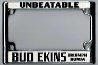 Vintage Bud Ekins Motorcycle California Dealer License Plate Frame