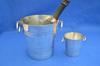 French Art Deco Style Champagne Bucket & Ice Bucket - Wine Cooler - Mid Century