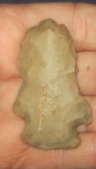 Well Authentic 2 1/4 " Indiana Corner Notched Spear Point Artifact Arrowhead