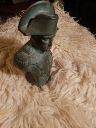 Vintage Bronze Napoleon Bonaparte Bust Statue Sculpture Art Decor