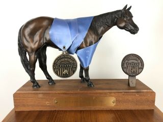 All American Quarter Horse Congress First Place Trophy / Medallion C.  R.  Morrison