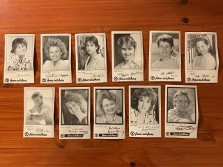 Home And Away Tv Fan Cards Vintage 1980s Tv Neighbours Australian Soap Opera