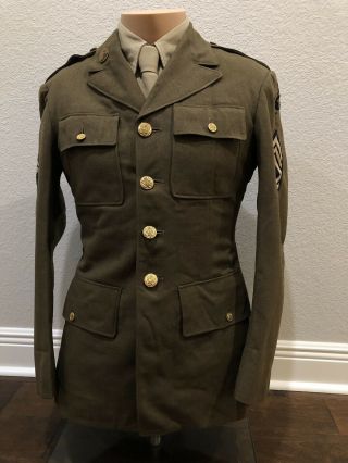 WW2 US Army 94th Infantry Division QM Named ID’d Uniform Jacket Coat Doc Group 3