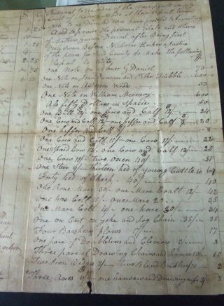 1816 Madison County Kentucky Antique Bill Of Slave Document