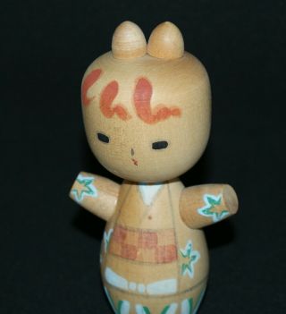 6 1/4 " Japanese Lovely Sosaku Kokeshi Wooden Doll