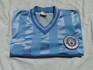 Classic Vintage Manchester City Shirt 1983 - 1985 M 38 - 40in