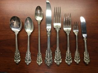Wallace Grande Baroque Sterling Silver 8 Piece Place Setting