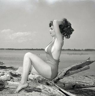 Bunny Yeager Pin - Up Camera Negative Photograph Pin - Up Bathing Beauty