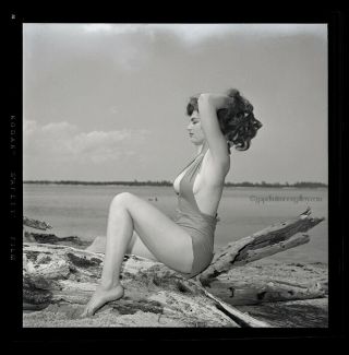 Bunny Yeager Pin - up Camera Negative Photograph Pin - up Bathing Beauty 2