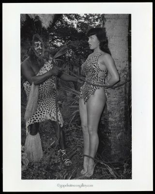 Bunny Yeager Bettie Page In Jungle Land Comic Book Photograph Hand Notated Rare