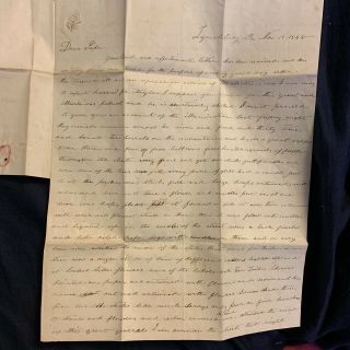Nov 15,  1848 Lynchburg,  Va Campbell Family Letter Discussing Zachary Taylor Pres