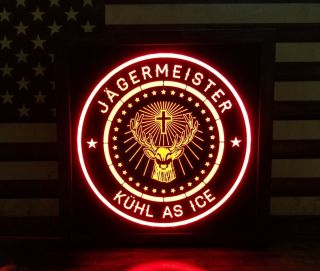 Jagermeister Led Sign Personalized,  Home Bar Pub Sign,  Lighted Sign,  Man Cave