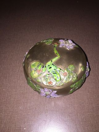 Art Nouveau Style Frog Trinket Box