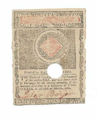 Orig.  STATE OF MASSACHUSETTS BAY Colonial Note 