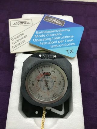 1985 Vintage Swiss - Made Thommen Tx - 16 15000 Ft.  Altimeter - Barometer W/box