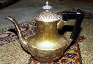 Antique Sterling Silver Presentation Tea Pot 18.  5 Oz.  Dated 1905