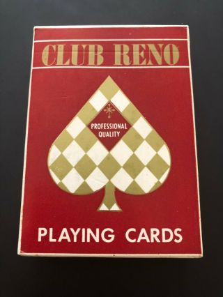 Vintage Deck Club Reno Filigree Back No.  101 Arrco Playing Cards
