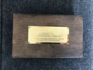 Authentic Teak Block From Decking Of The Uss North Carolina Bb - 55