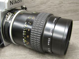 Vintage Nikon FA SLR 35mm Film Camera 55mm 2.  8 Micro - Nikkor 2