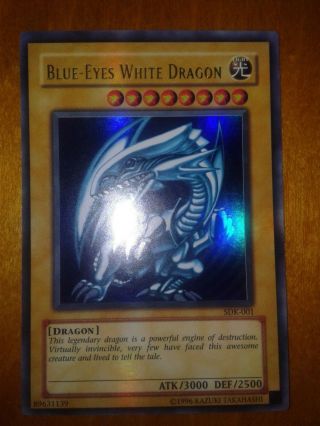 Yugioh The Blue Eyes White Dragon Sdk - 001 Ultra Rare Never Played