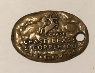 Vintage Chase Brass And Copper Company Key Tag Waterbury Connecticut