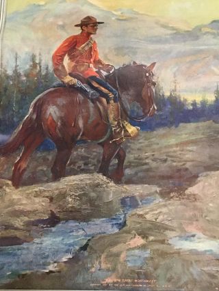 Vintage NORTH WEST MOUNTED POLICE Calendar 1912 Traders Bank of Canada NWMP 3