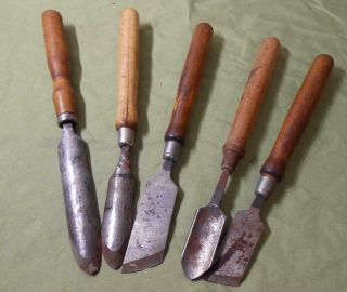 Vintage Lathe Tools Greenlee Lathe Tool Gouge Wood Turning Tools Wood Handle Nr