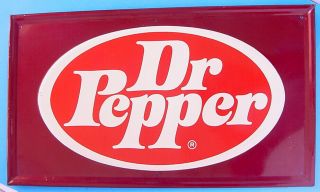 1950s Dr.  Pepper 23.  25 " Metal Self Framing Sign N -