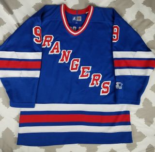 Adam Graves York Rangers Starter Hockey Jersey Vintage Mens Sz L 90s Vtg