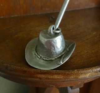 Vintage Rawcliffe Pewter Cowboy Hat Candle Snuffer Made In Usa