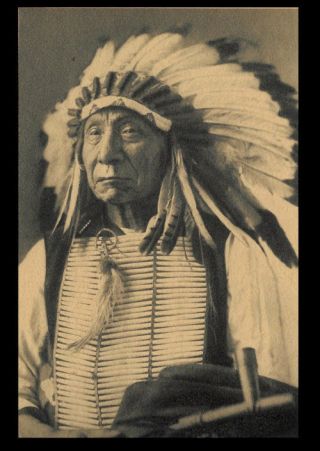 Red Cloud Native American Lakota Chief Photo Reprint On 100 Year Old Paper