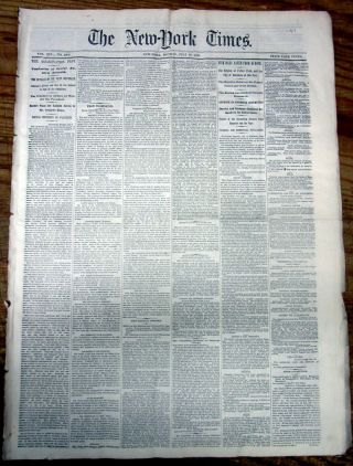 1865 Civil War Newspaper Eyewitness Account Of Plot To Assassinate Abe Lincoln