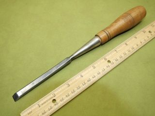 Old Woodworking Tools Vintage T.  H.  Witherby 3/8” Bevel Edged Socket Chisel