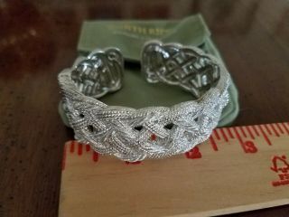 Judith Ripka Matte Sterling Braided Cuff Bracelet