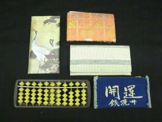 Junk Drawer,  Japanese Vintage Goods,  Soroban,  Fukusa,  Folding Fan S092416