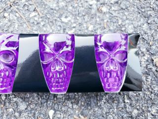 Purple Skull Shot Glasses Set Of 4 Plastic Halloween 2