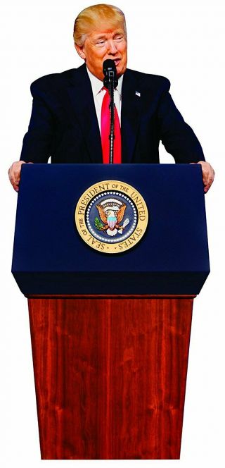 Aahs Engraving Donald Trump Stand Up | Cardboard Cutout | 6 Feet Life Size.
