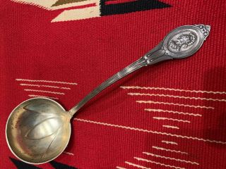 Sterling Ornate Crested 12” Soup Ladle F.  A.  Durgin St.  Louis Rare