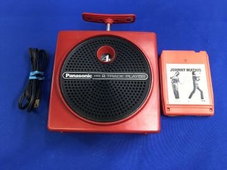 Vintage Panasonic Red Tnt Plunger 8 Track Tape Player - Great,