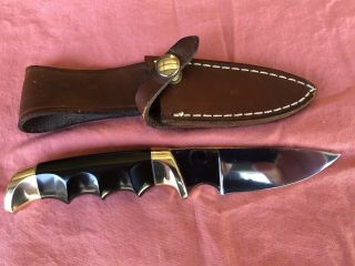 Kershaw 1030 Fixed Blade Hunting Knife W/ Sheath - Vintage Mid 1980’s -