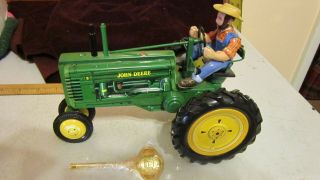 John Deere Model " B " Tractor Franklin Classic Tin Collectible Wind - Up Toy