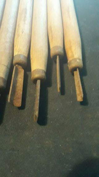 Vintage WOOD CHISEL CARVING Set Of 12 Wood Carving Tools 2
