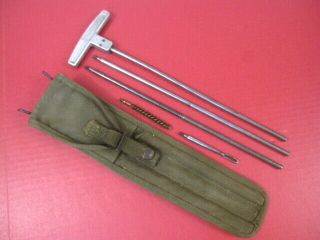 Wwii Us Army M1 Carbine Cleaning Rod Kit Complete W/canvas Case Dated 1945 1